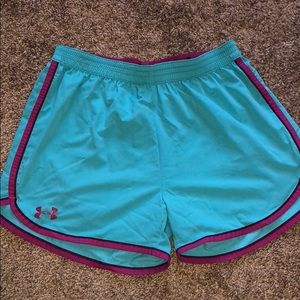 Under Armor running shorts!